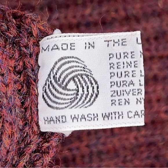 XL Vintage Kilspindie Burgundy Wool Mens Sweater Academia See Measurements Knit - Picture 13 of 14